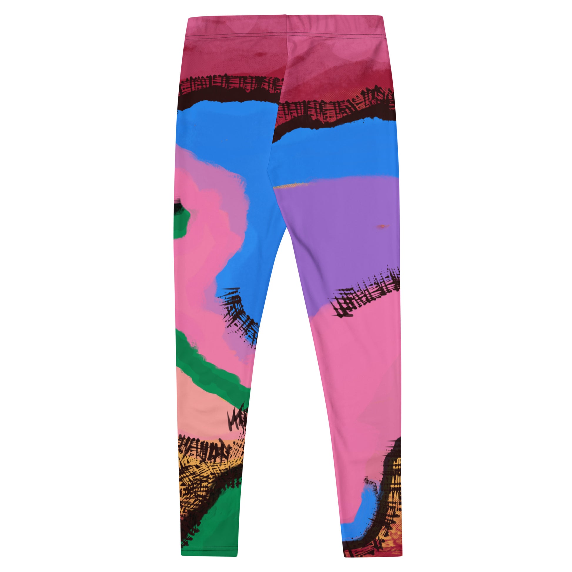 Abstract Art Women&#39;s Leggings, Pastel Goth Tie-Dye Style Graphic Meggings, Wrestling Style Tights, Festival Meggs Outfit, Clubbing Rave Gear