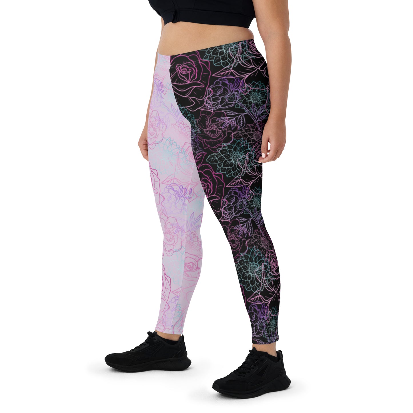 Leggings, Pastel Goth Floral