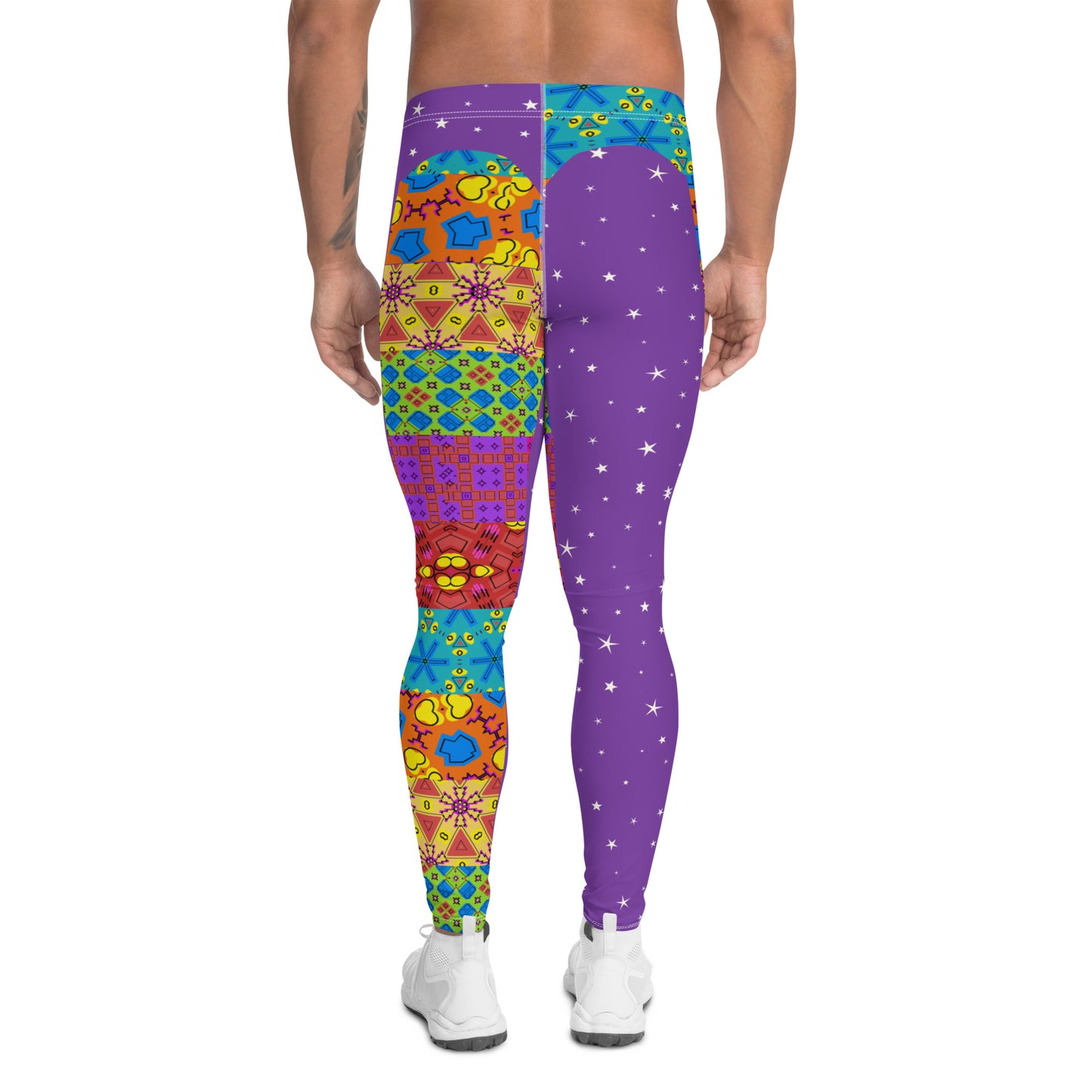 Mens Leggings, Purple Kitsch