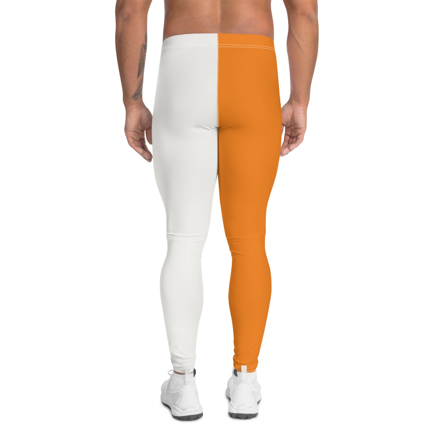 Mens Leggings, Orange Stars