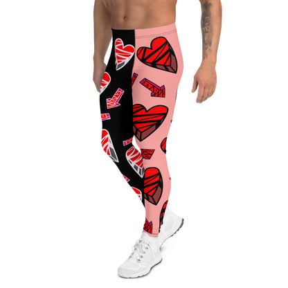 Mens Leggings, Hearts and Arrows