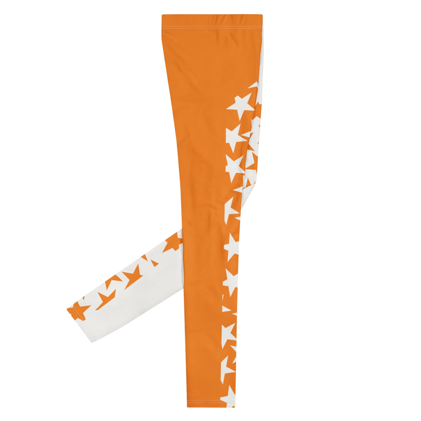 Mens Leggings, Orange Stars