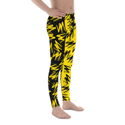 Mens Leggings, Zigzags Color Block