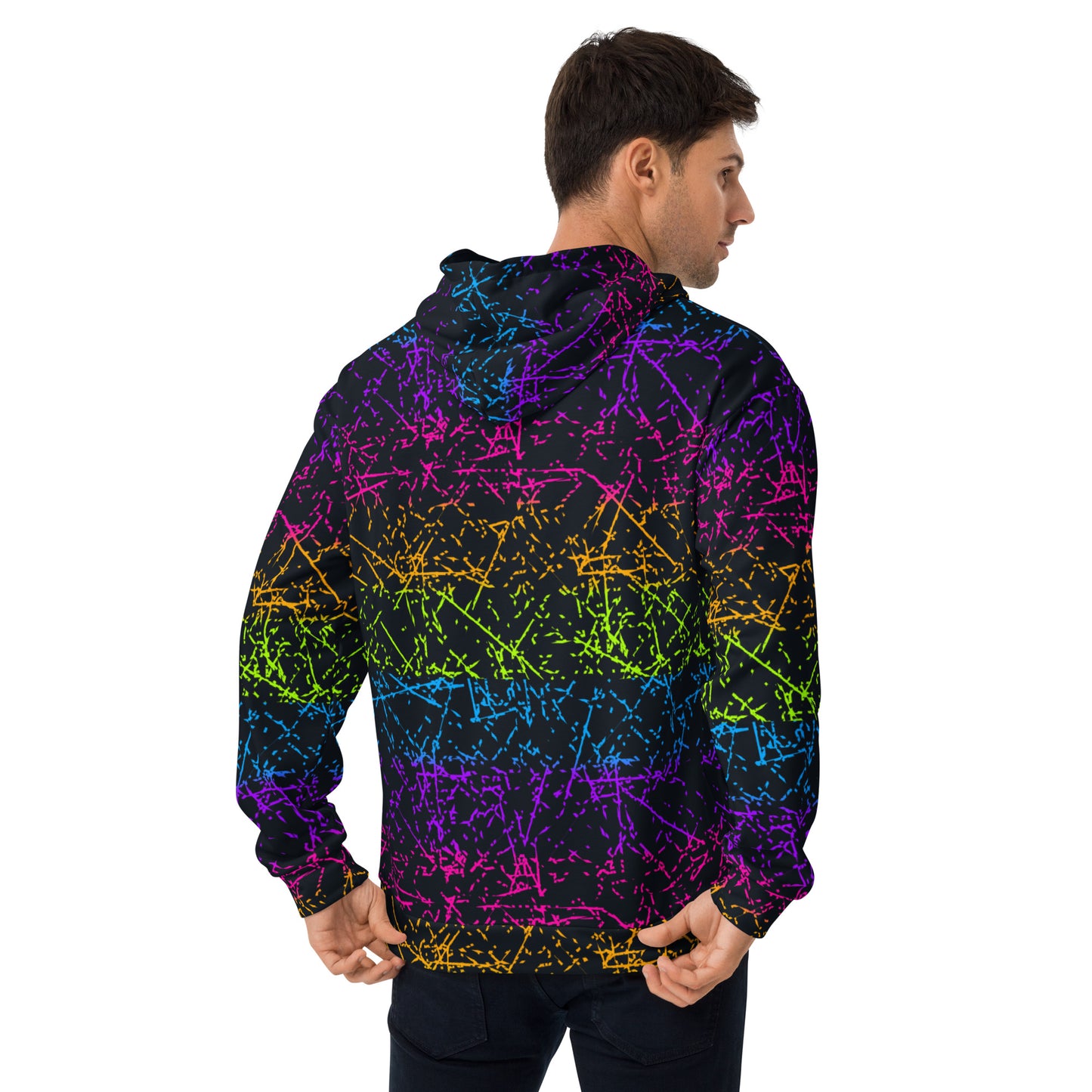 Unisex Hoodie, Black Rainbowcore