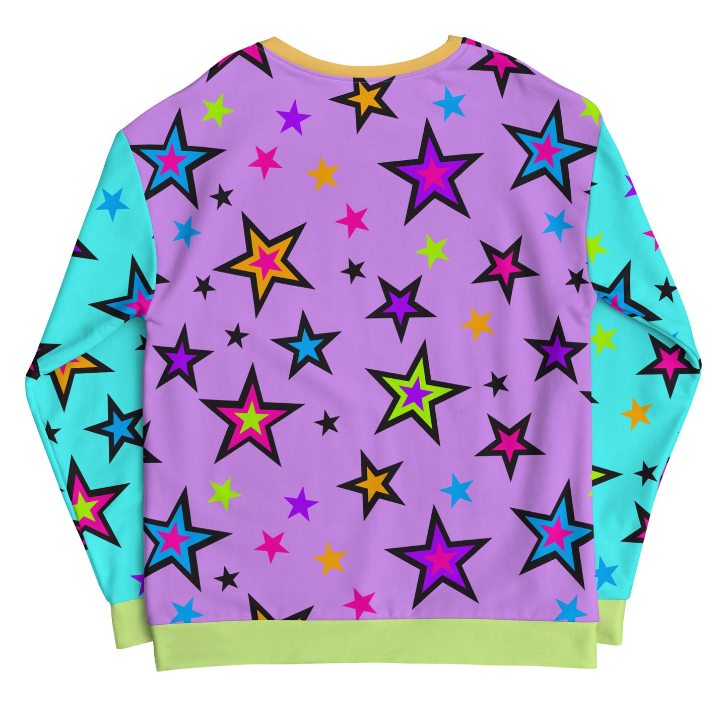 Unisex Sweatshirt Color Block Festival Kawaii Stars