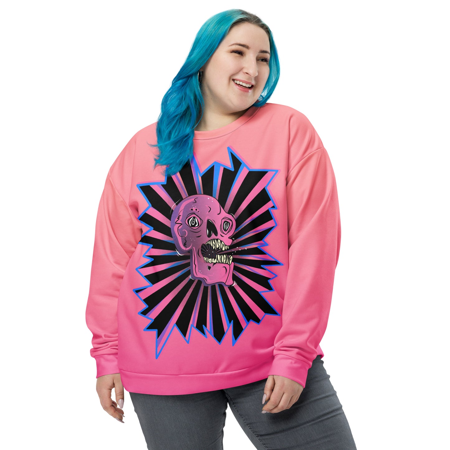 Unisex Sweatshirt Weirdcore Skull