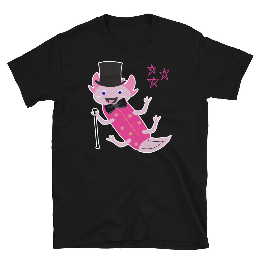 Kawaii Axolotl in Top Hat T-Shirt