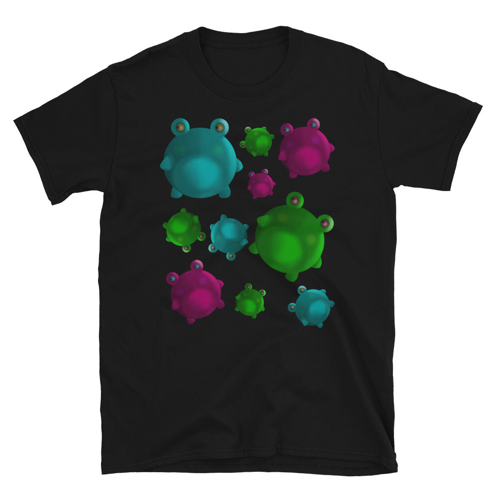 Jumbled Grumpy Frogs Kawaii Graphic T-Shirt