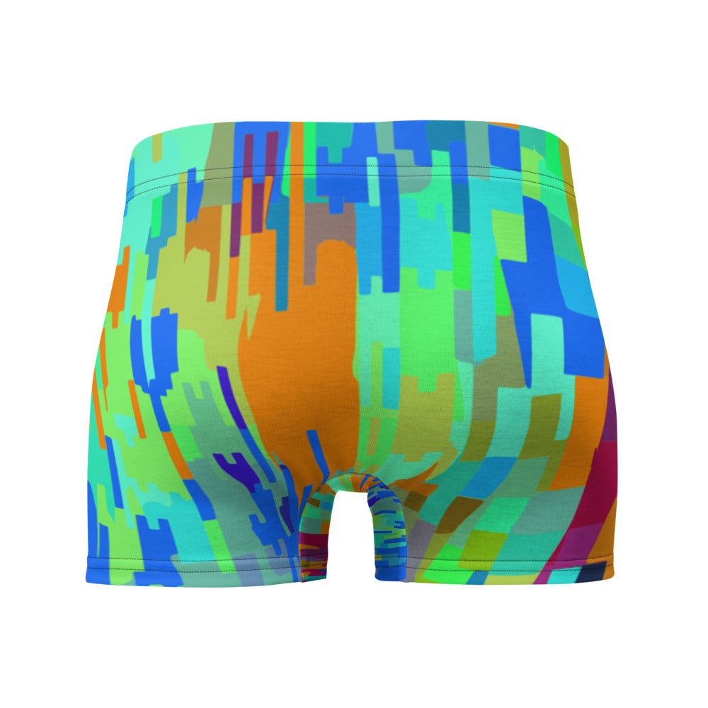 LGBT men's abstract rainbow patterned boxer brief underwear