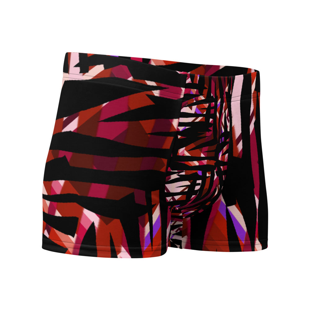 Mens Boxer Briefs | Red Pattern | Retro 30s Style