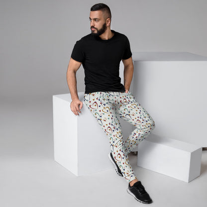 90s retro vintage style hearts patterned joggers in multicolours by BillingtonPix