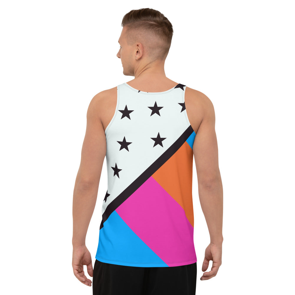 Mens Tank Top, Stars and Stripy