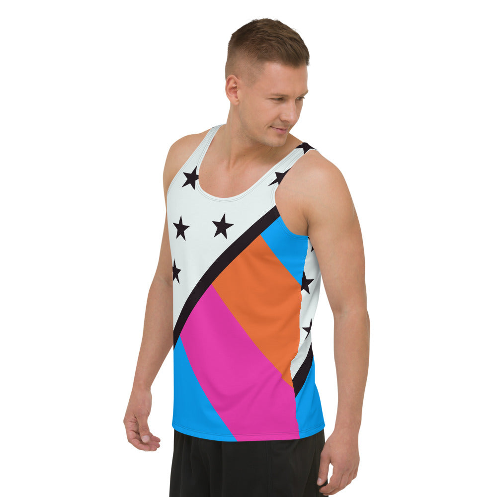 Mens Tank Top, Stars and Stripy