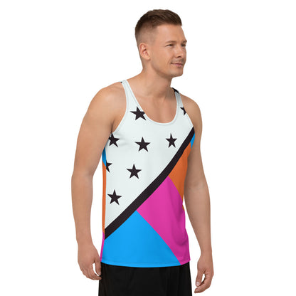 Mens Tank Top, Stars and Stripy