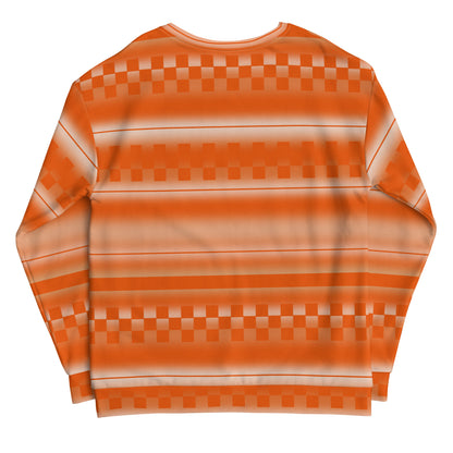 Unisex Sweatshirt, Orange Geometric