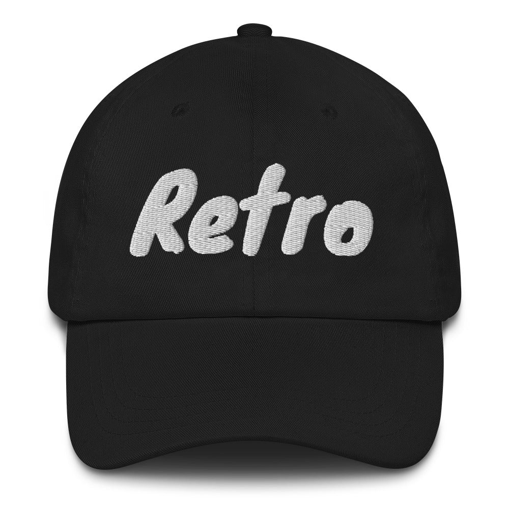 Slogan dad hat with the message Retro on this cap by BillingtonPix