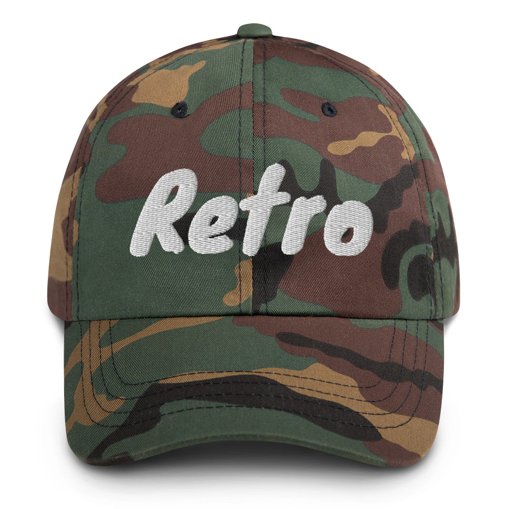 Slogan dad hat with the message Retro on this cap by BillingtonPix