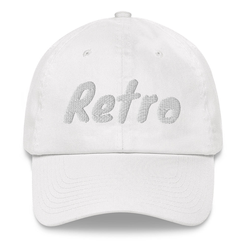 Slogan dad hat with the message Retro on this cap by BillingtonPix