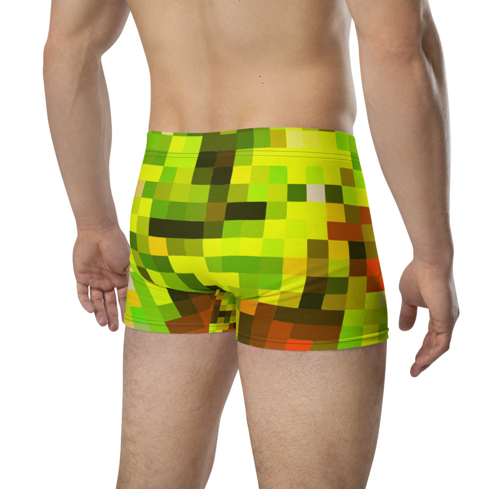 LGBT yellow checked male boxer briefs underwear