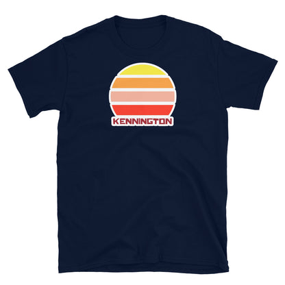 vintage sunset style t-shirt entitled Kennington in navy