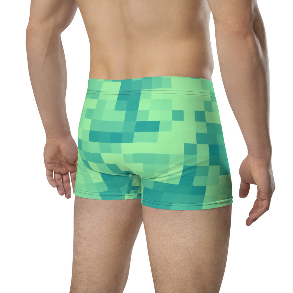 LGBT green patterned male boxer briefs underwear