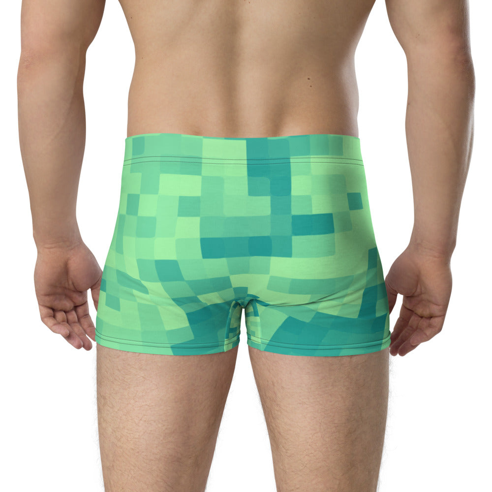 LGBT green patterned male boxer briefs underwear