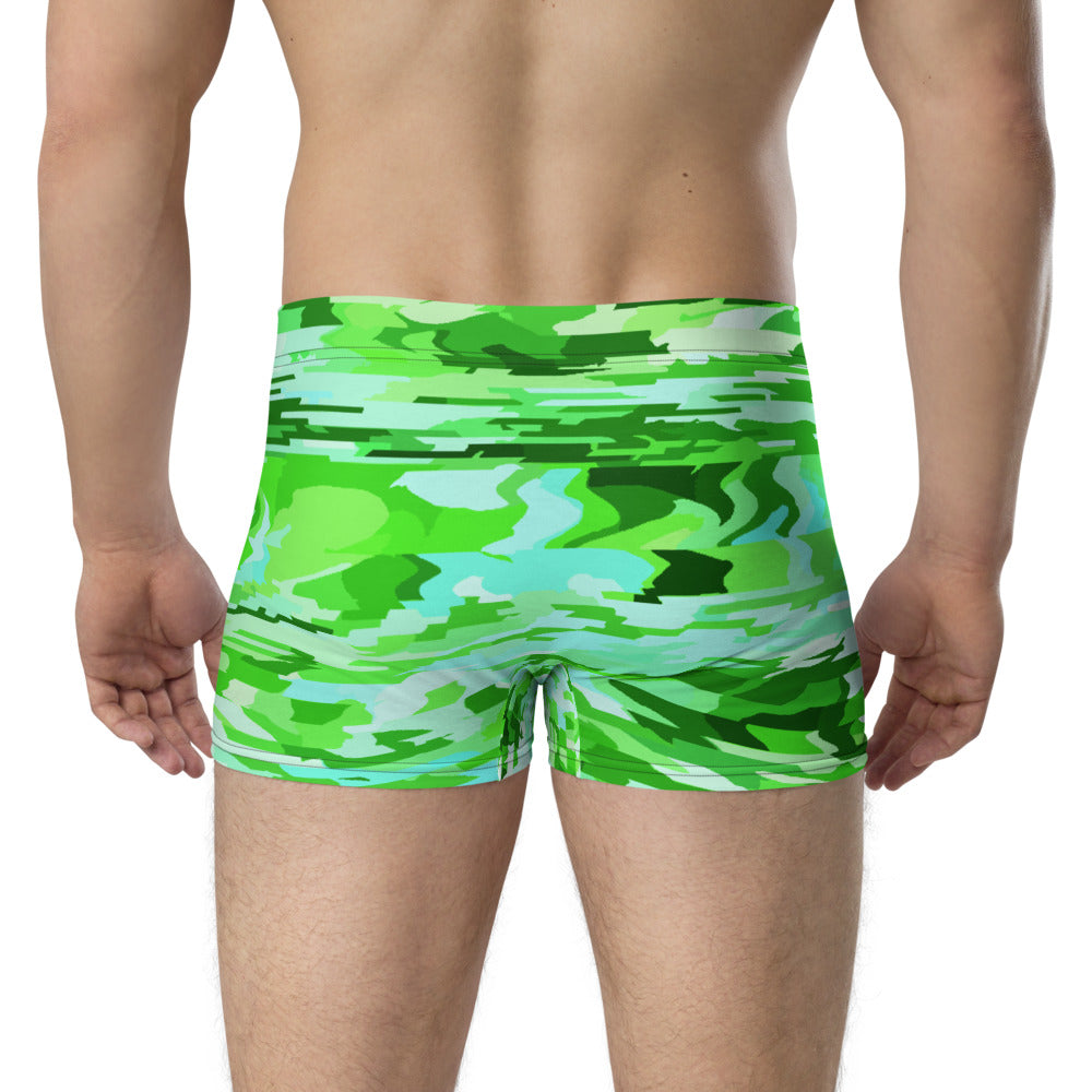 LGBT turquoise green patterned male boxer briefs underwear