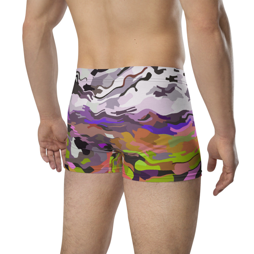 LGBT purple rainbow patterned male boxer briefs underwear