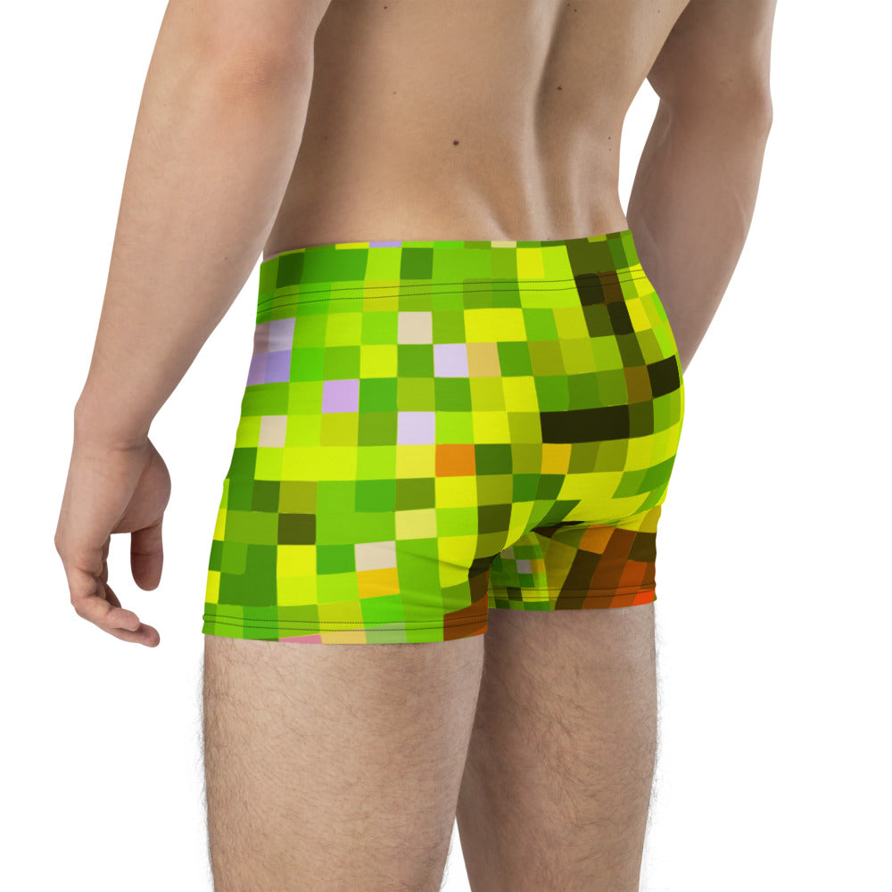 LGBT yellow checked male boxer briefs underwear