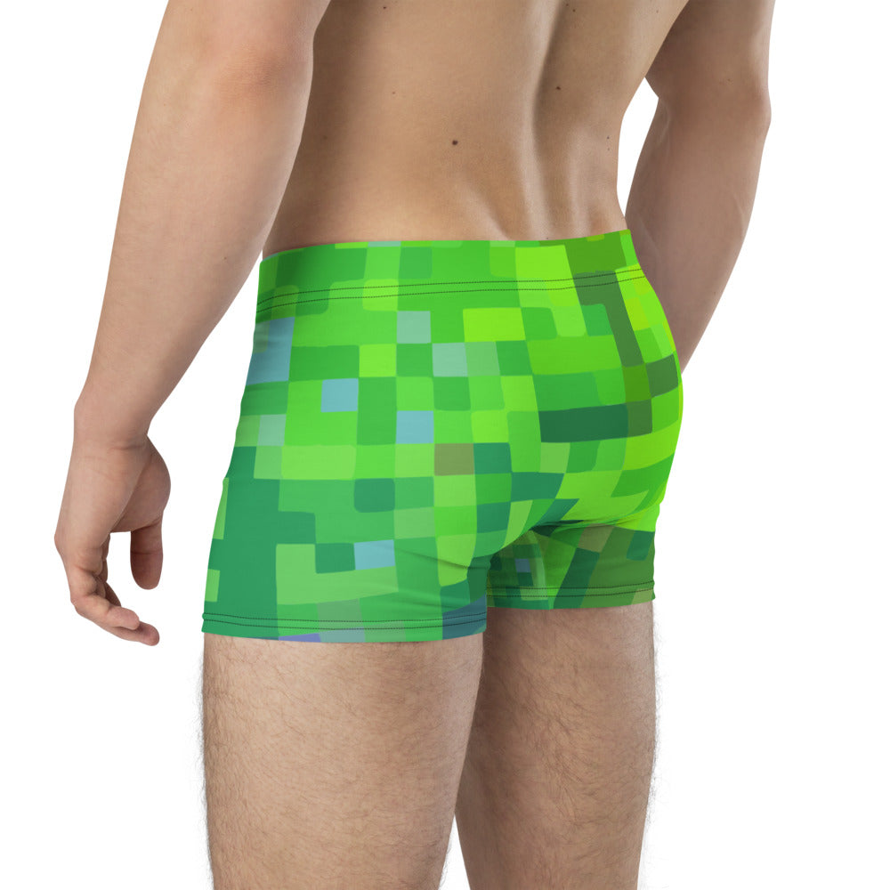 LGBT green patterned male boxer briefs underwear