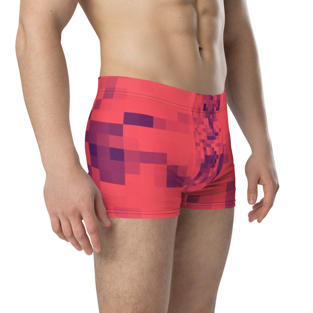 LGBT red patterned male boxer briefs underwear