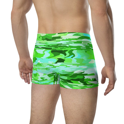 LGBT turquoise green patterned male boxer briefs underwear