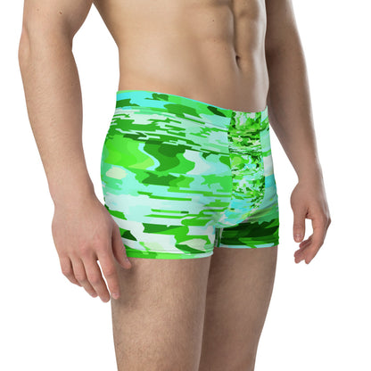 LGBT turquoise green patterned male boxer briefs underwear