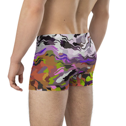 LGBT purple rainbow patterned male boxer briefs underwear