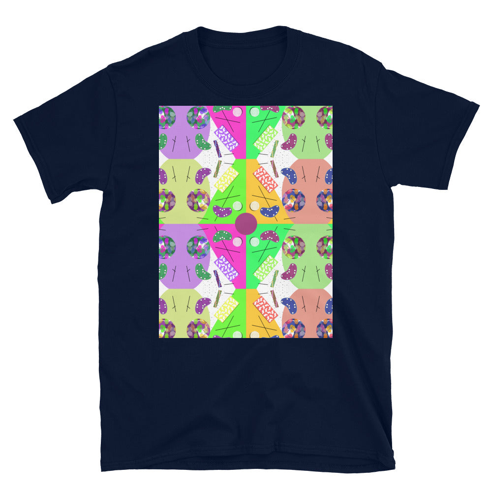 Patterned Short-Sleeve Unisex T-Shirt | Fruity | Memphis Circus Collection