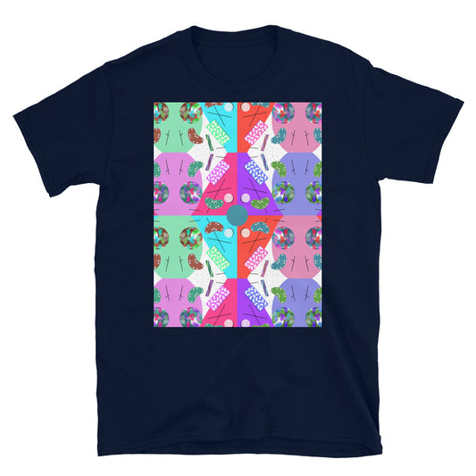 Patterned Short-Sleeve Unisex T-Shirt | Rainbow | Memphis Circus Collection