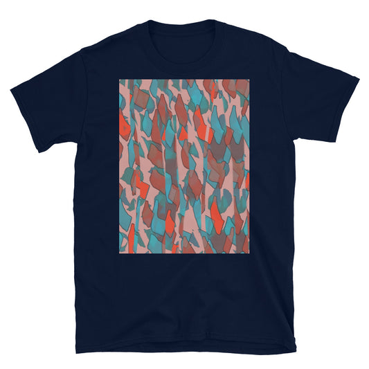 Patterned Short-Sleeve Unisex T-Shirt | Salmon | Sunset Glitter Collection