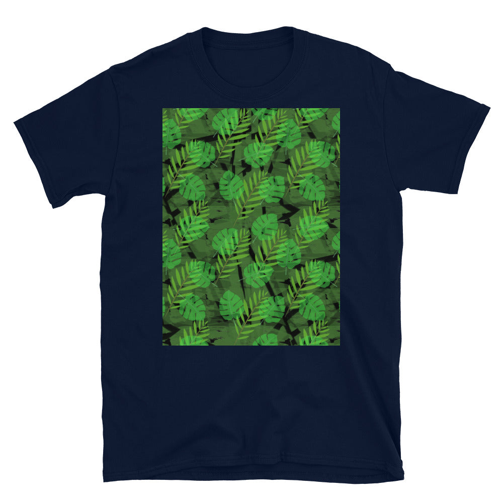 Patterned Short-Sleeve Unisex T-Shirt | Green | Autumn Monstera Collection