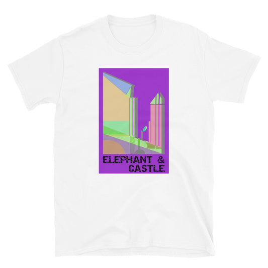 Elephant and Castle London | Purple Abstract Pop | Short-Sleeve Unisex T-Shirt